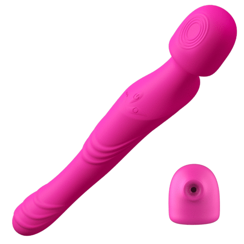 Acmejoy - Burning Ardor 5 IN 1 Sucking Tapping Thrusting Rotating G-Spot Dildo Vibrator for Women Couple