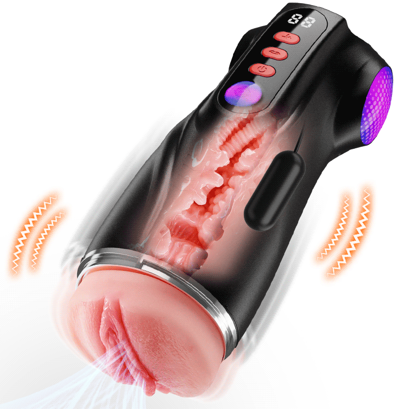 Daphne - 3 Sleeves Pocket Pussy Penis Pump with 9 Sucking & 9 Vibrating Male Stroker