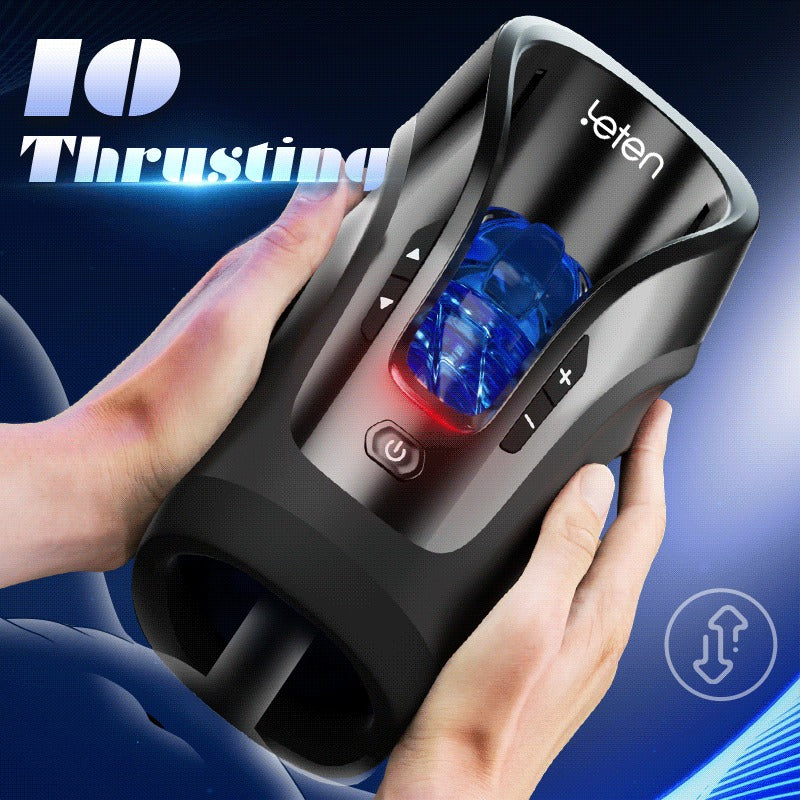 Acmejoy -Leten 3D Fleshy Telescopic Vibrating Automatic Male Masturbator Blowjob Stroker