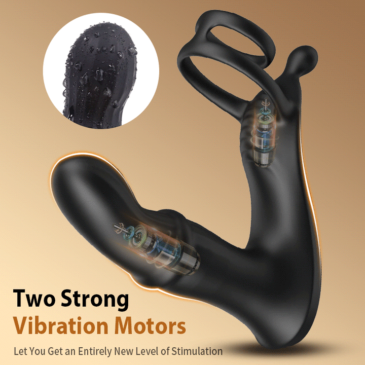 Cyclone - Thrusting Prostate Massager With Double Cock Rings AcmeJoy Cyclone - Thrusting Prostate Massager With Double Cock Rings AcmeJoy