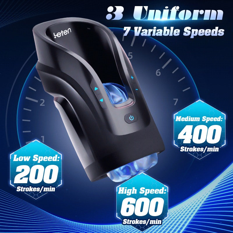 Acmejoy -Leten 3D Fleshy Telescopic Vibrating Automatic Male Masturbator Blowjob Stroker