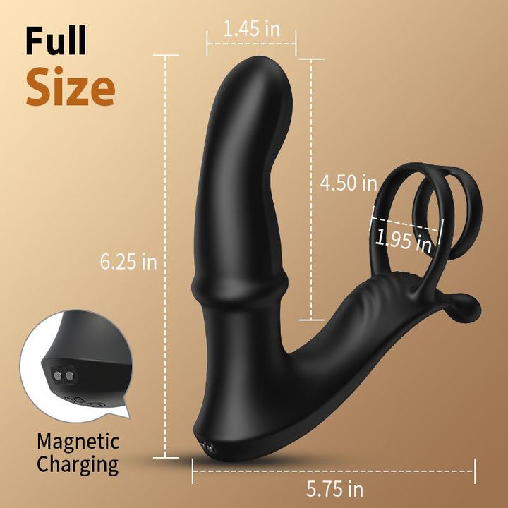 Cyclone - Thrusting Prostate Massager With Double Cock Rings AcmeJoy Cyclone - Thrusting Prostate Massager With Double Cock Rings AcmeJoy