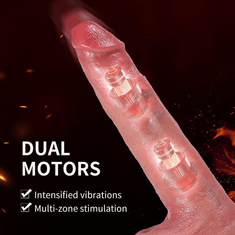 Realistic Dildo Designed for Beginners Silicone Heating Thrusting Automatic In & Out Dildo