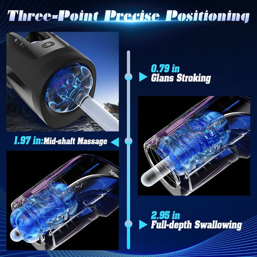 Acmejoy -Leten 3D Fleshy Telescopic Vibrating Automatic Male Masturbator Blowjob Stroker