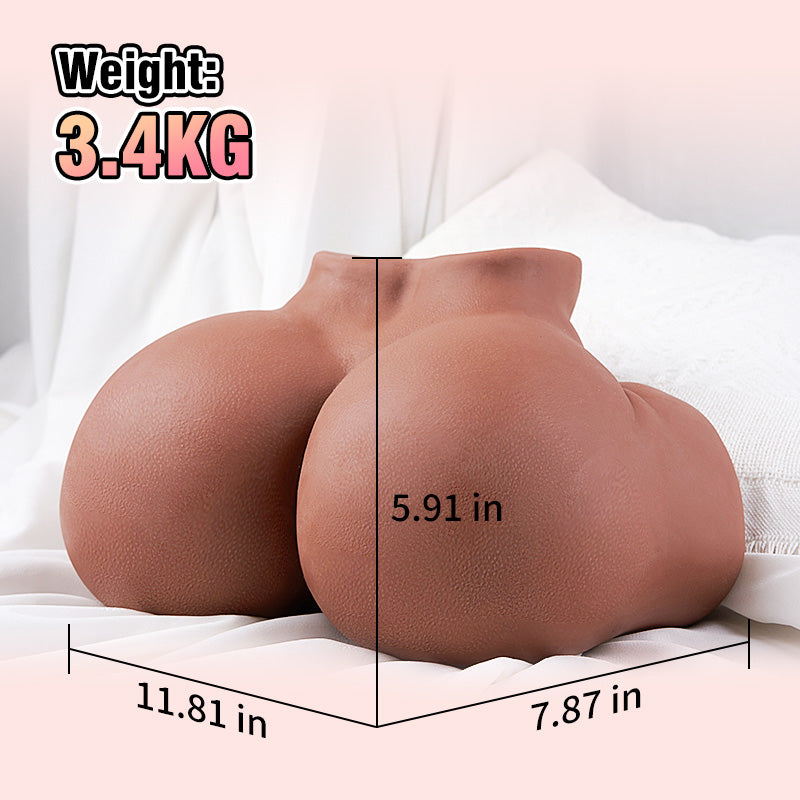 Aaliyah – Flared Labia & Lifelike Textured Grain Brown-Skinned Butt Masturbator 7.5lbs