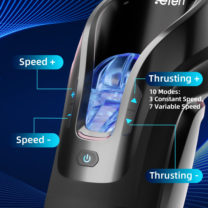 Acmejoy -Leten 3D Fleshy Telescopic Vibrating Automatic Male Masturbator Blowjob Stroker