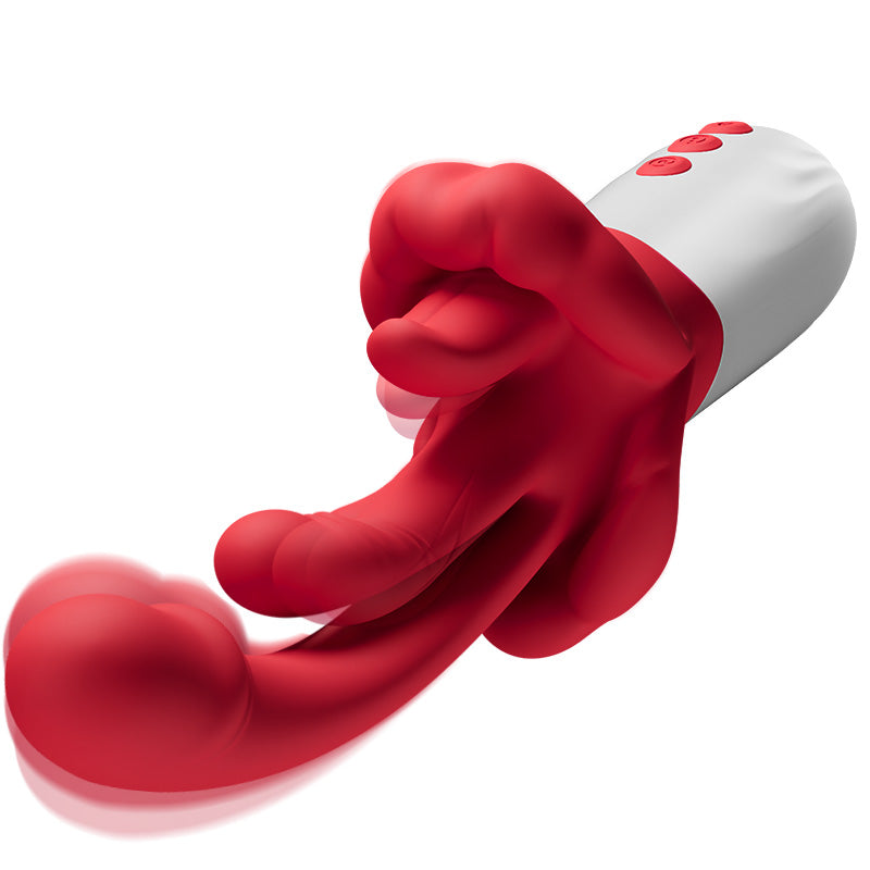 Tindra - New Upgraded 4 In 1 Tongue Licking & Swings & Heating G-spot Vibrator For Women