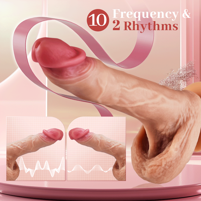 Blake - 10 Telescopic Swinging Vibrator App Control Dildo  6.41 IN with Suction Cup