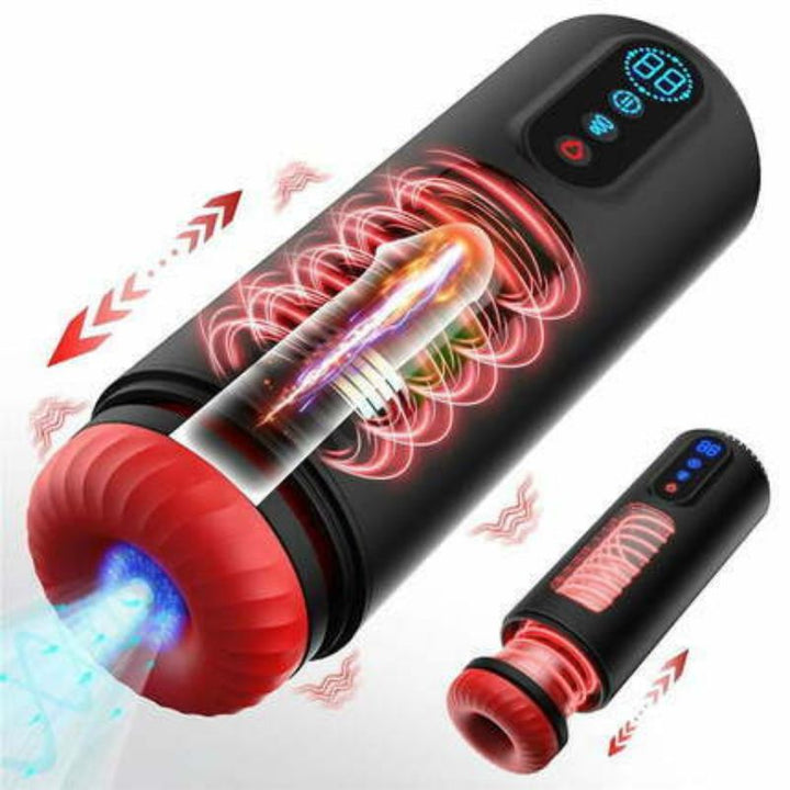 Acmejoy - 9 Telescopic Vibration Sucking Heated Aircraft Male Stroker AcmeJoy Acmejoy - 9 Telescopic Vibration Sucking Heated Aircraft Male Stroker AcmeJoy