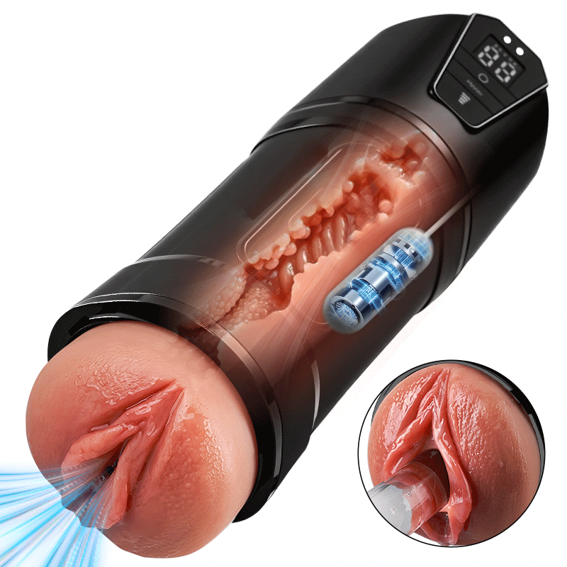 Challenger - 10 Vibrations, 5 Suctions, Ultra-Realistic Vagina, Simulated Masturbator