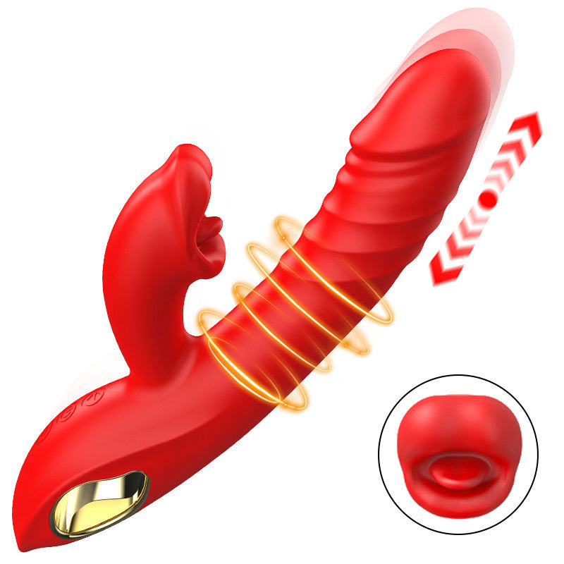 Chloe - 4 In 1 Thrusting & Licking Biting G-spot Vibrator Tongue Clitoral Stimulator