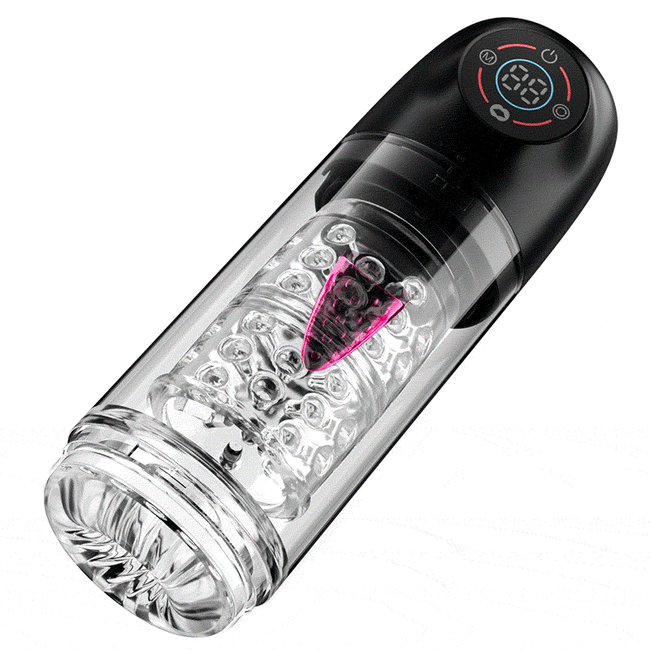 Poseidon - 7 Rotating 7 Sucking Licking LCD Display Pumps & Enlargers Automatic Male Masturbator