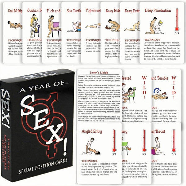 Acmejoy- Sex Game Position Cards Bedroom Battle Cards Date-Night Fun Couple Poker Games Improve Relationship