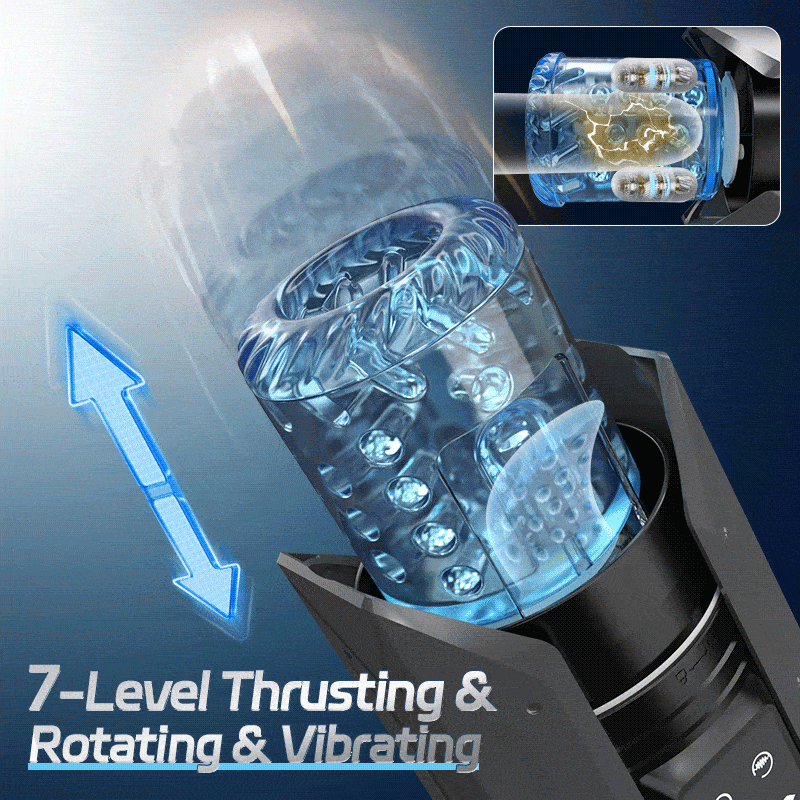 King - 100% Waterproof 4 IN 1 Automatic Masturbation Cup for Men