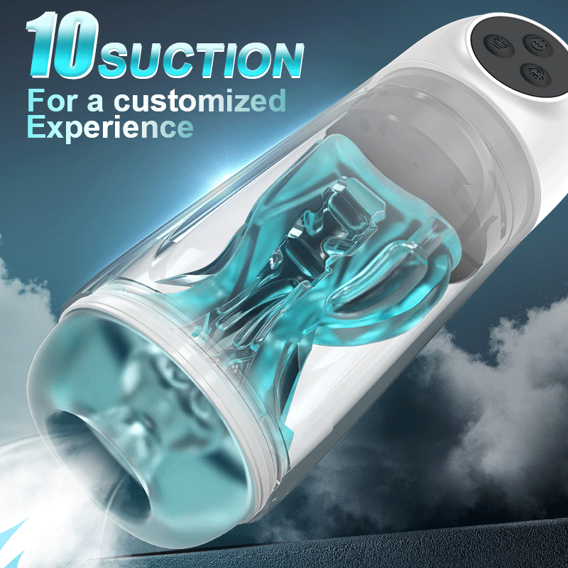 【Milk Me Dry】Skyline - 10 Suction Vibrations One-button Activation APP-controlled Multi-point Massage Male Masturbator