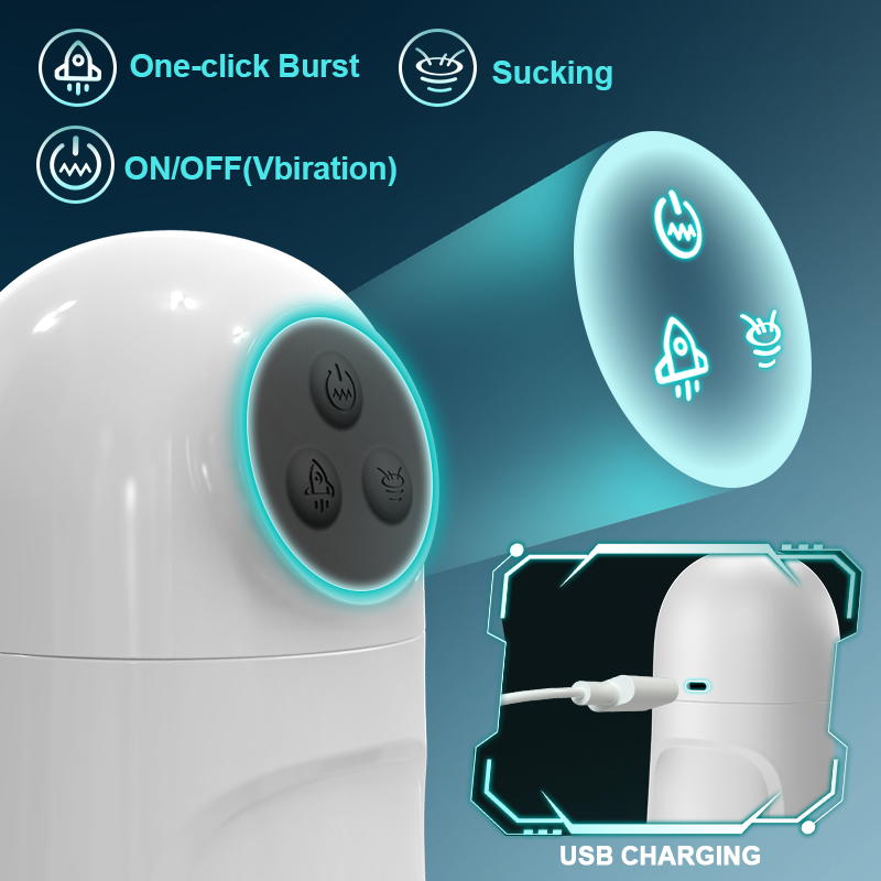【Milk Me Dry】Skyline - 10 Suction Vibrations One-button Activation APP-controlled Multi-point Massage Male Masturbator