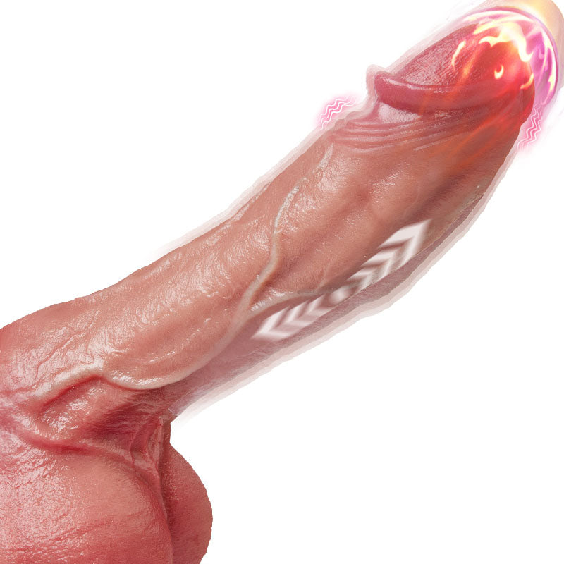 NeuroPulse - 1:1 Realistic Big Size Dildo 3 Telescopic 9 Vibration Adult Toy for G-Spot Stimulation Dildo