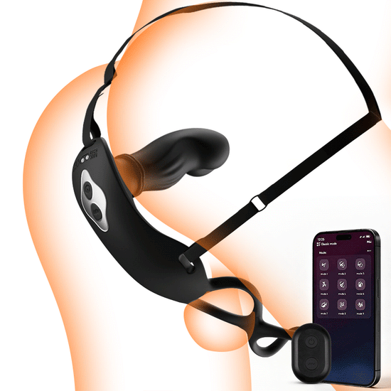 Hugo - Wearable Thrusting Prostate Massager with Straps APP & Remote Dual Control