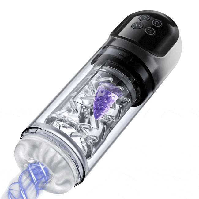 Vortex - 7 Suction 7 Rotation Stroker – 3D Real Feel Waterproof Hot & Cold Spa Suction Vacuum Pumps Masturbator