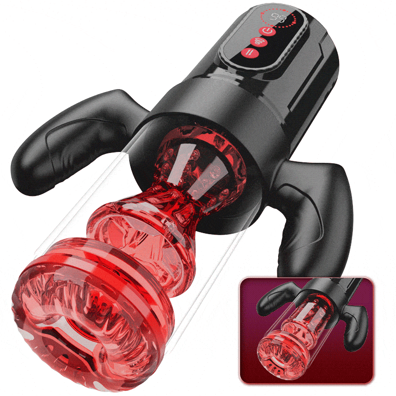 Acmejoy - Terminator 9 Telescopic Rotating Sucking with Handle Male Stroker