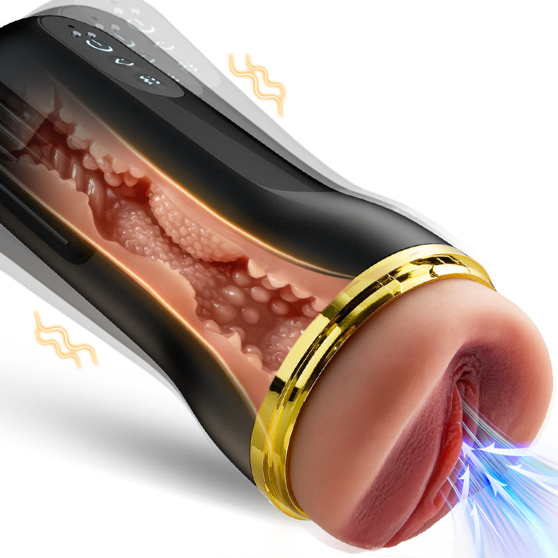 【Best for MILF's Labia】Captain - 10 Vibrating Sucking Deep Throat Male Stroker