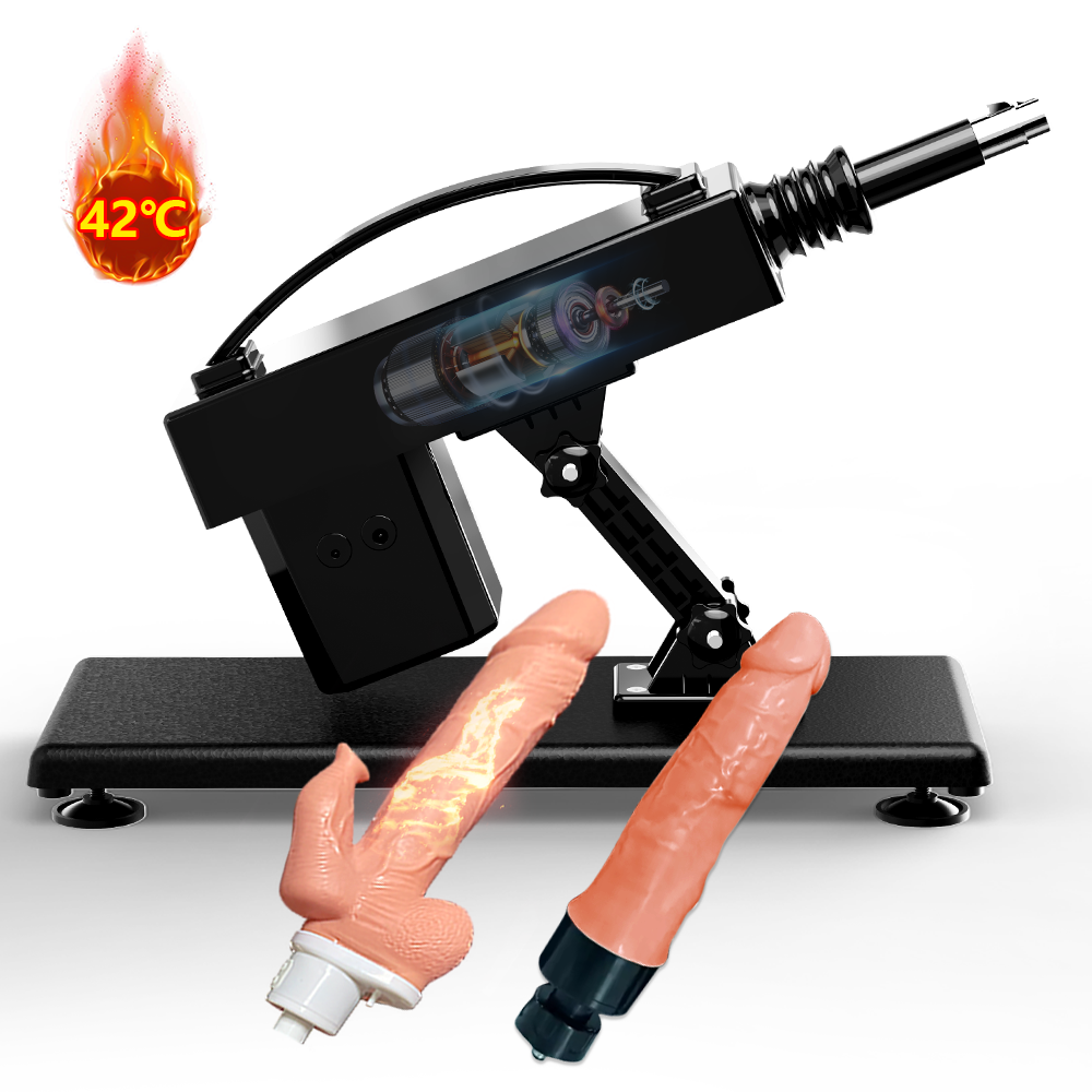 Acmejoy - Automatic Heating Swinging Vibrating Squirt Sex Machine with Dildo Remote 14.6 Inch