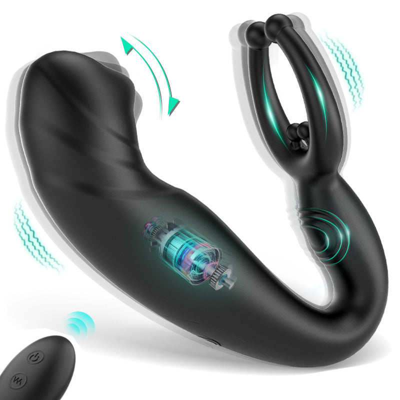 Rainstorm - Bead Massage Multifunctional 9 Vibrating Prostate Anal Plug Solo Male Prostate Massager