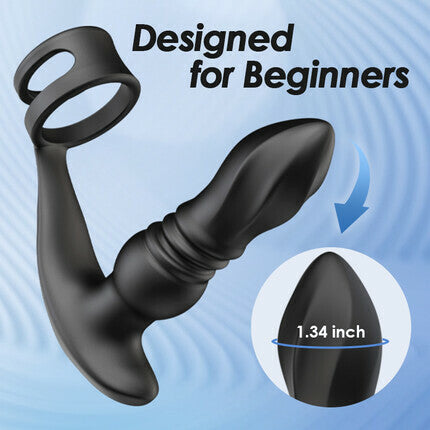 THORY - Thrusting Prostate Massager with Double Cock Rings