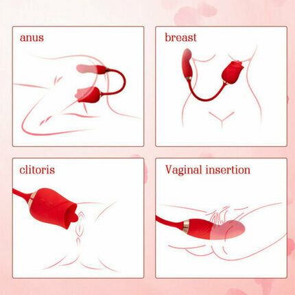 Acmejoy - Multifunctional Vibrator Rose Clit Licking & Vibrating Stimulator