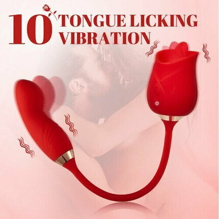 Acmejoy - Multifunctional Vibrator Rose Clit Licking & Vibrating Stimulator