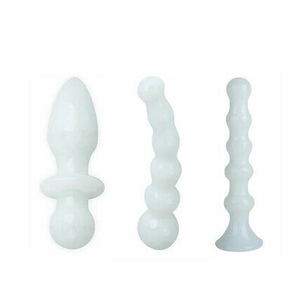 White Jade - Different Shapes Anal Plugs