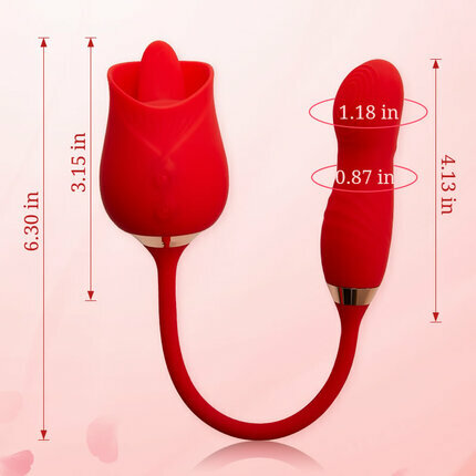 Acmejoy - Multifunctional Vibrator Rose Clit Licking & Vibrating Stimulator