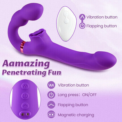 Loria - for Couples 10 Tapping & Vibrating G-spot Clit Stimulator Stra AcmeJoy Loria - for Couples 10 Tapping & Vibrating G-spot Clit Stimulator Stra AcmeJoy