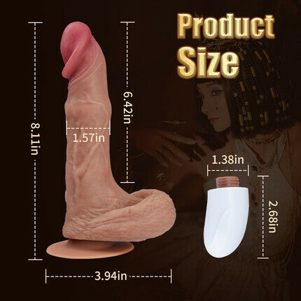 Blake - 10 Telescopic Swinging Vibrator App Control Dildo  6.41 IN with Suction Cup