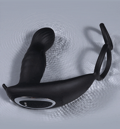 Acmejoy - 5 Thrusting 10 Vibrating Direct Prostate Massager with Cock Ring