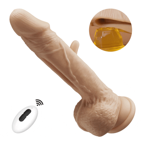 Acmejoy - Hollow Flapping Silicone Dildo Vibrator 8.38 IN