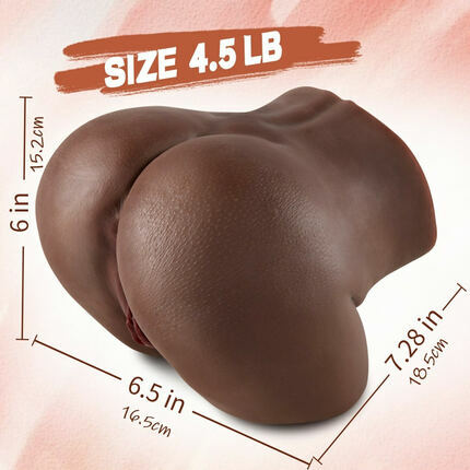 Elowen - 4.5 LBS Chocolate Anal Realistic Butt Male Masturbator