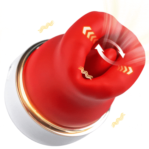 Acmejoy Cherry 10 Licking & Biting & Vibrating Tongue Vibrator for Clitoral and Nipple Stimulation