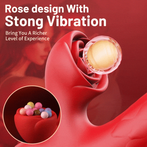 Acmejoy - 7 Thrusting Wiggling Rose Stimulator Vibrator