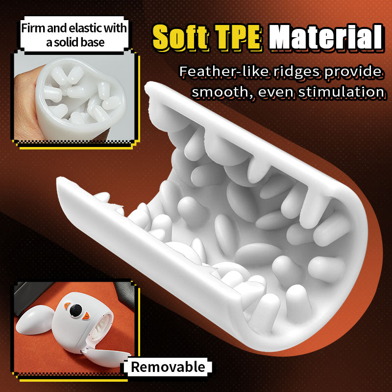 Acmejoy - Electric Male Masturbator with Rotating Piston, Glans Vibration & Testicle Massage