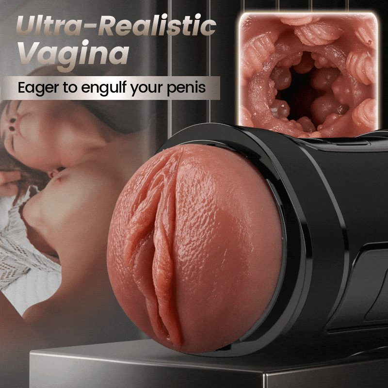 Challenger - 10 Vibrations, 5 Suctions, Ultra-Realistic Vagina, Simulated Masturbator
