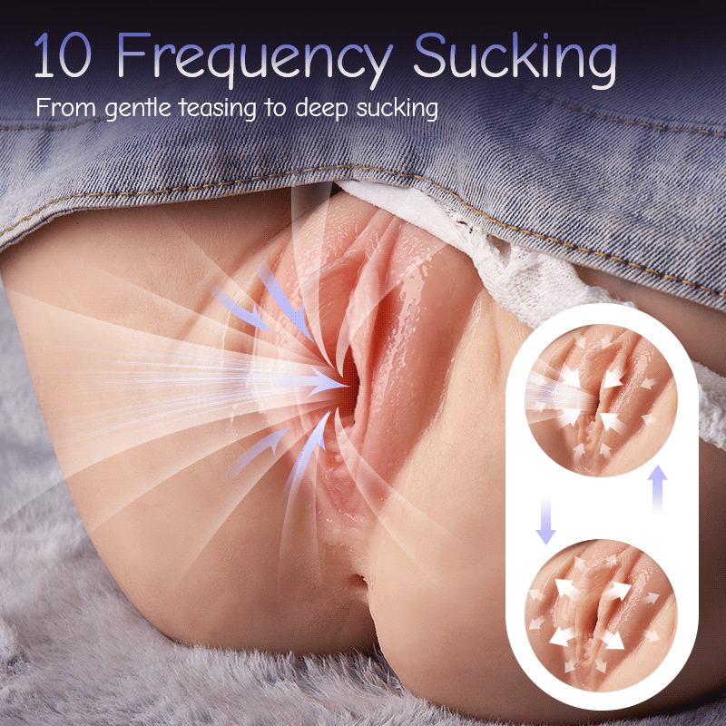 Kira - Automatic Maid Realistic Sex Doll Torso 10.76 lbs – Vibrating & Suction TPE Masturbator with Soft Skin Feel