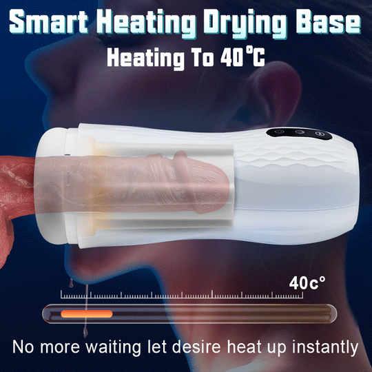Acmejoy - Language Voice Male Stroker Masturbator With Heated Base, 5 Suction 10 Vibration
