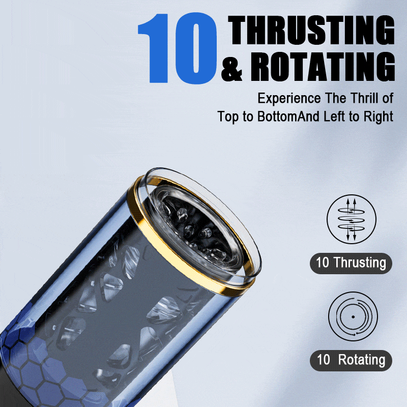 STORM - Hand-Free 10 Thrusting & Rotation Realistic Sleeve Male Masturbator