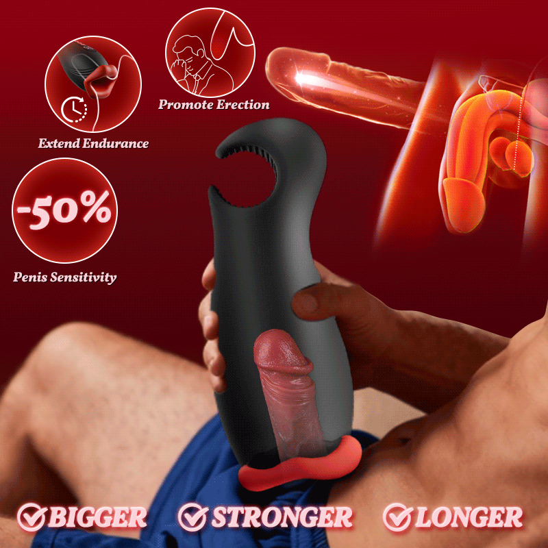 【Non-Stop Extraction】Enchantment - 9 Vibrations 4 Suctions Clamping Suction Oral Simulation Male Stroker