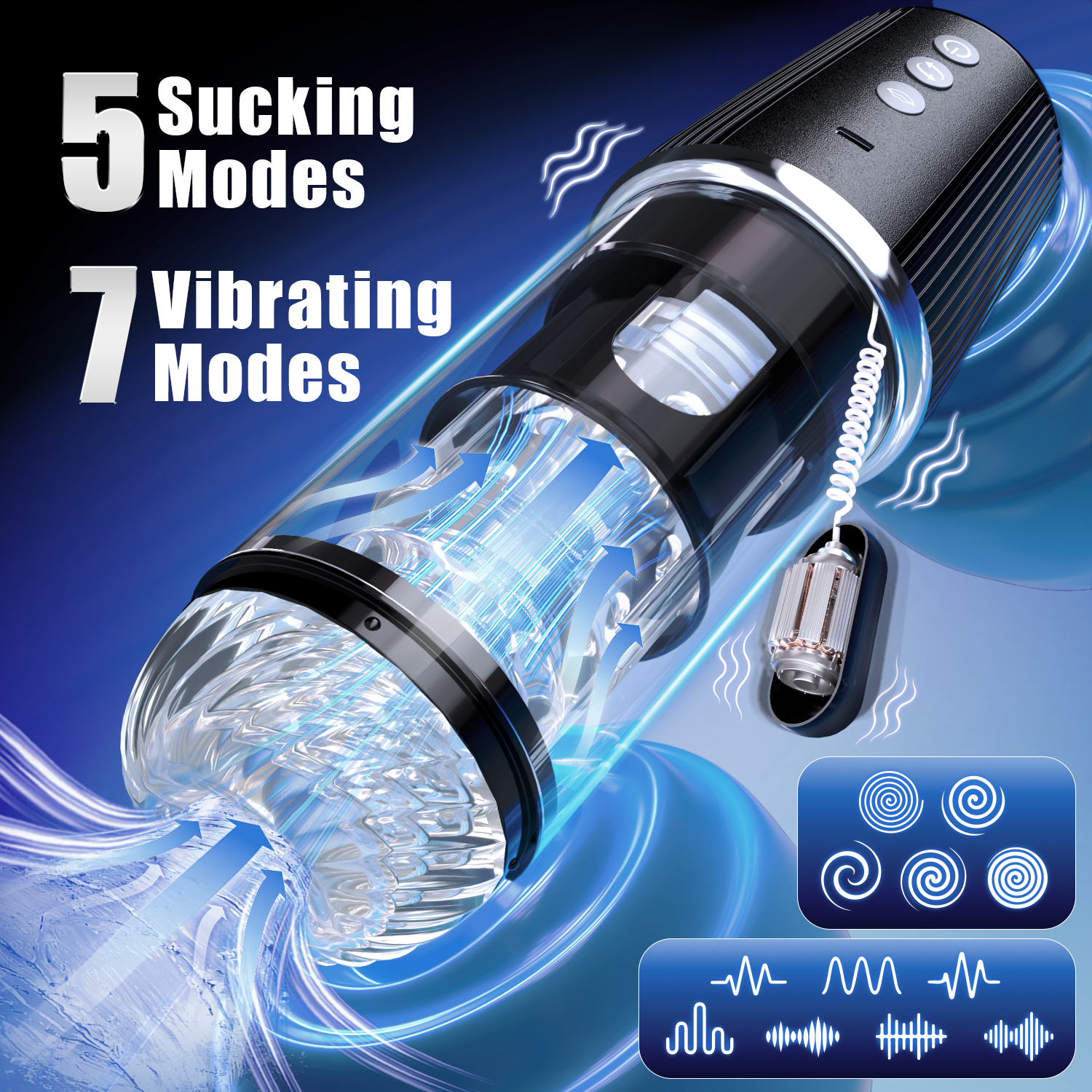 Widowmaker - Rotating Sucking Enjoy Inflation & Twist Massage Fun Masturbation Stroker