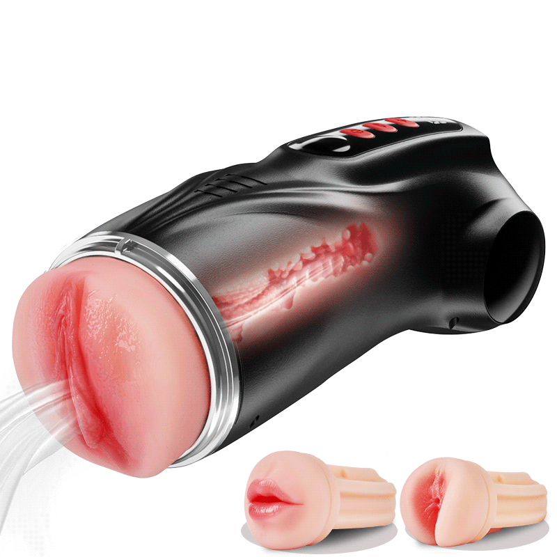 【Flash Sale: 30% OFF】Daphne - 3 Sleeves Pocket Pussy Penis Pump with 9 Sucking & 9 Vibrating Male Masturbator