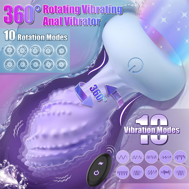 Little Monster - 360° rotating anal vibrator, 10 vibration frequencies, 7-color LED light