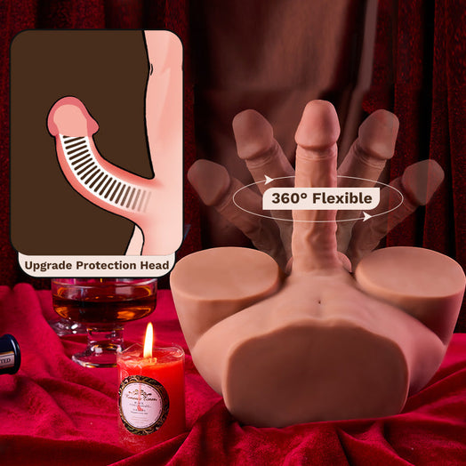 Austin - Realistic Butt with Dildo and Testis Tight Hole Unisex Sex Toy