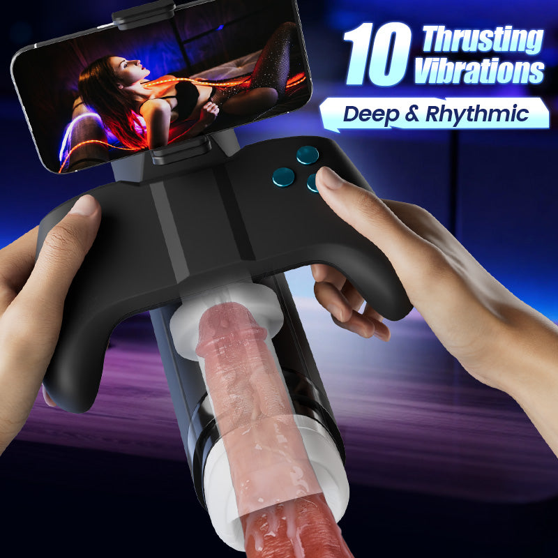 Turbo - Thrust 10-Mode Stroker – Interactive Gamepad Design with Adjustable Phone Stand